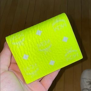 NEW MCM Neon Bifold Wallet